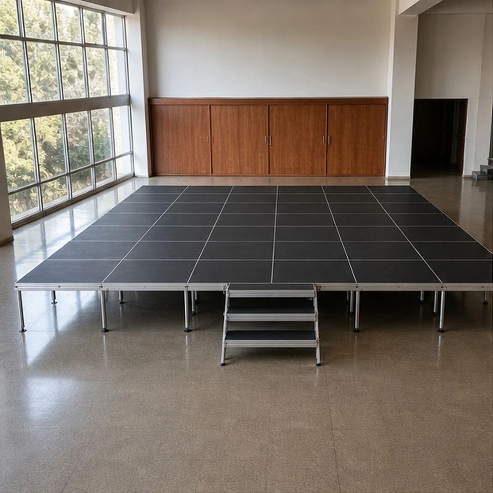 Vista 12 de Set Escenario 12x7 Metros con Escalera Optux