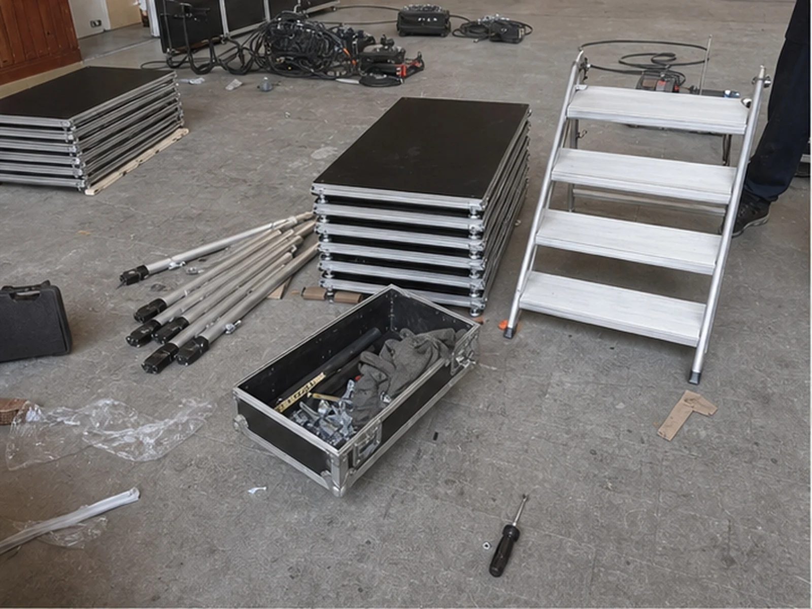 Vista 46 de Set Escenario 12x8 Metros con Escalera Optux