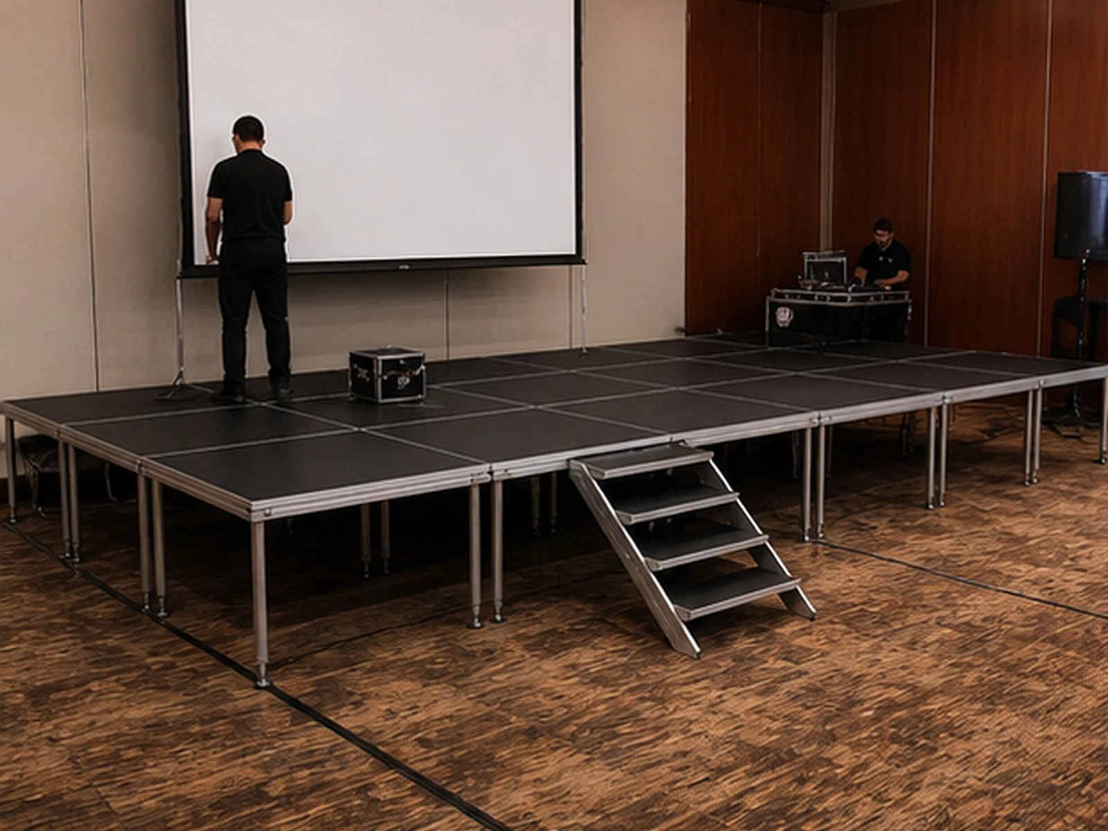 Vista 32 de Set Escenario 8x4 Metros con Escalera Optux