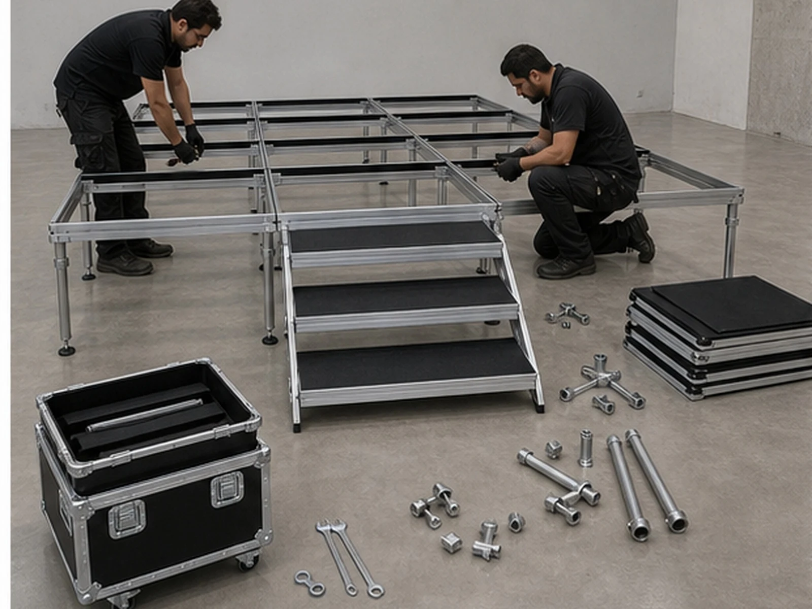 Vista 29 de Set Escenario 8x5 Metros con Escalera Optux